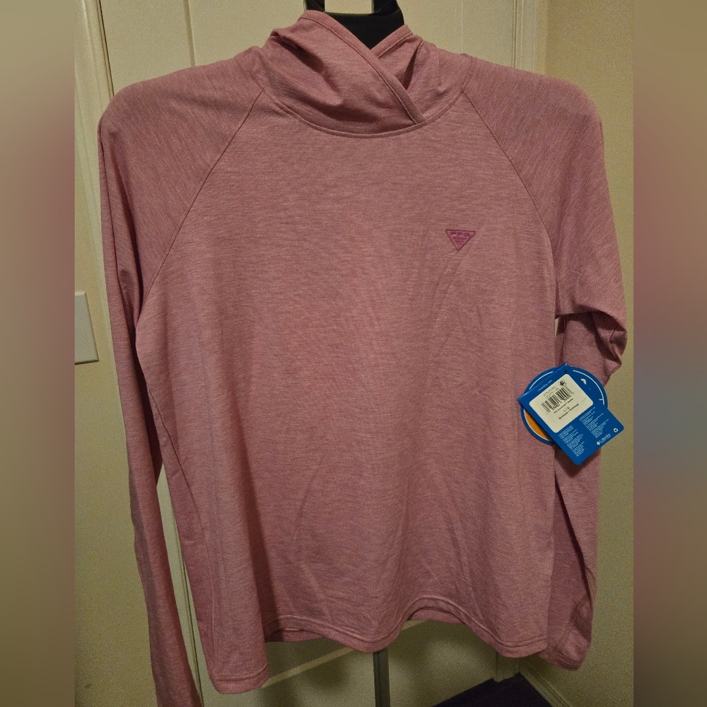 Women's Columbia PFG Long Sleeve Pink Fishing Shirt Size Large